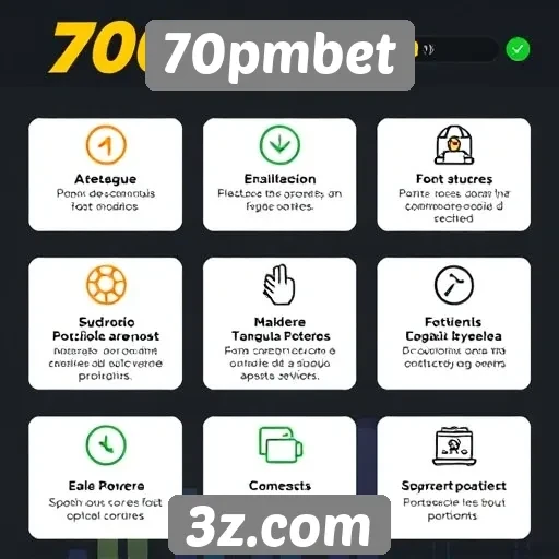 Recursos e funcionalidades do 70pmbet