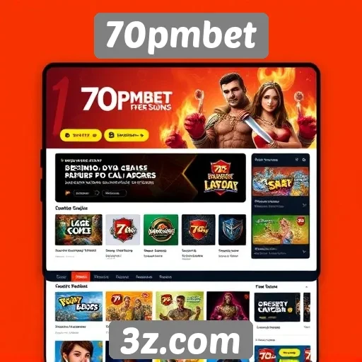 Interface do usuário do site 70pmbet é intuitiva